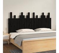 Vidaxl Wall Headboard Black 166X3X80 Cm Solid Wood Pine, Black