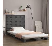 Vidaxl Wall Headboard Grey 106X3X91.5 Cm Solid Wood Pine
