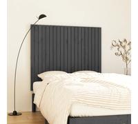vidaXL Wall Headboard Grey 127.5x3x110 cm Solid Wood Pine