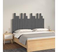 vidaXL Wall Headboard Grey 127.5x3x80 cm Solid Wood Pine