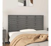 vidaXL Wall Headboard Grey 141x3x63 cm Solid Wood Pine
