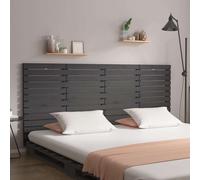 vidaXL Wall Headboard Grey 156x3x91.5 cm Solid Wood Pine
