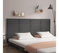 vidaXL Wall Headboard Grey 166x3x91.5 cm Solid Wood Pine
