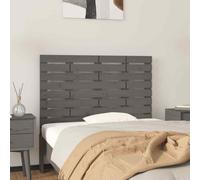 vidaXL Wall Headboard Grey 96x3x63 cm Solid Wood Pine UK HOT