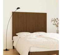 vidaXL Wall Headboard Honey Brown 146.5x3x110 cm Solid Wood Pine UK HOT