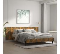 Vidaxl Wall Headboard Smoked Oak 240X1.5X80 Cm Engineered Wood, Brown