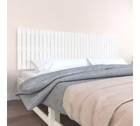 vidaXL Wall Headboard White 204x3x60 cm Solid Wood Pine