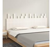 Vidaxl Wall Headboard White 204X3X80 Cm Solid Wood Pine, White