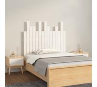 vidaXL Wall Headboard White 95.5x3x80 cm Solid Wood Pine