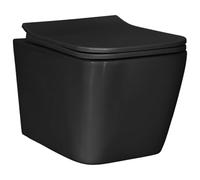 vidaXL Wall-Hung Toilet Ceramic Black