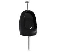 Vidaxl Wall Hung Urinal With Flush Valve Ceramic Black