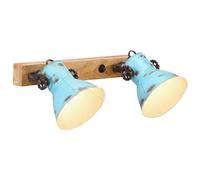 vidaXL Wall Lamp 25 W Distressed Blue 45x25 cm E27