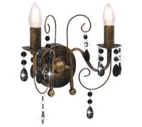 Wall Lamp with Beads 2xE14 Bulbs Living Room Wall Light Multi Colours vidaXL