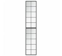 vidaXL Wall Mirrors - Set of 2, Rectangular Black Metal Mirror, 100x40 cm Size Each for Bedroom, Bathroom, Living Room Decor