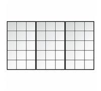 vidaXL Wall Mirrors 3 pcs Black 100x60 cm Metal