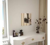 vidaXL Wall Mirror, 40x40 cm Square Glass Mirror, Contemporary Silver Decor for Bedroom, Living Room, Dressing Room