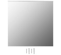 vidaXL Wall Mirror, 40x40 cm Square Glass Mirror, Contemporary Silver Decor for Bedroom, Living Room, Dressing Room
