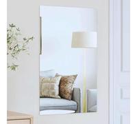 vidaXL Wall Mirror 50 x 80 cm Tempered Glass, Modern Wall Mirror, Elegant Reflective Decor Piece, Minimalist Bathroom, Stylish Indoor for Home Enhancing