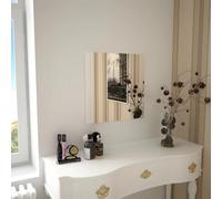 vidaXL Wall Mirror 50x50cm Square Glass Bedroom Vanity Makeup Dressing Decor