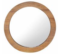 vidaXL Wall Mirror 60 cm Teak Round
