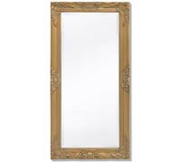 vidaXL Wall Mirror Baroque Style 100x50 cm Gold UK NEW