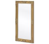 vidaXL Wall Mirror Baroque Style 100x50 cm Gold Hanging Vanity Glass Antique
