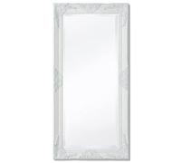 vidaXL Wall Mirror Baroque Style 100x50 cm White