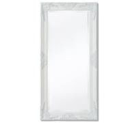 vidaXL Wall Mirror Baroque Style 100x50 cm White