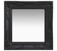 vidaXL Wall Mirror Baroque Style 40x40 cm Black