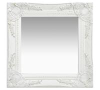 vidaXL Wall Mirror Baroque Style 40x40 cm White
