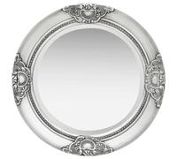 vidaXL Wall Mirror Baroque Style 50 cm Silver Hanging Mirror Antique Mirror