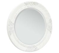 Wall Mirror Baroque Style 50 cm White