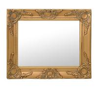 vidaXL Wall Mirror for Dressing Room, Baroque Style Gold Frame 50x40cm, Rectangular Shape, Decorative Wood and Glass Material