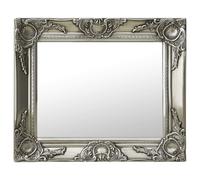 vidaXL Wall Mirror Baroque Style 50x40 cm Silver