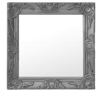 vidaXL Wall Mirror Baroque Style 50x50 cm Black