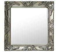 Vidaxl Wall Mirror Baroque Style 50X50 Cm Silver