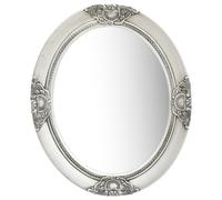 vidaXL Wall Mirror Baroque Style 50x60 cm Silver UK NEW
