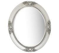 vidaXL Wall Mirror Baroque Style 50x60 cm Silver Hanging Mirror Antique Mirror