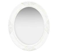 vidaXL Wall Mirror Baroque Style 50x60 cm White