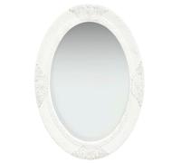 vidaXL Wall Mirror Baroque Style 50x70 cm White