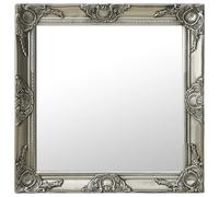 vidaXL Wall Mirror Baroque Style 60x60 cm Silver