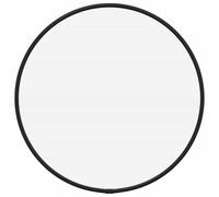 vidaXL Wall Mirror Black Ø 30 cm Round