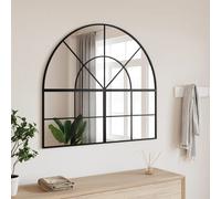 vidaXL Wall Mirror Black 100x90 cm Arch Iron