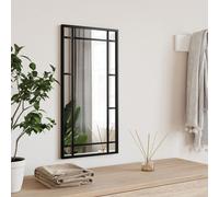 vidaXL Wall Mirror Black 30x60 cm Rectangle Iron