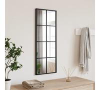 vidaXL Wall Mirror Black 30x80 cm Rectangle Iron