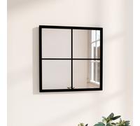 (40 x 40 cm) vidaXL Wall Mirror Black Metal Vanity Make up Wall-mounted Mirror Multi Sizes