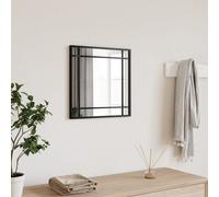 vidaXL - Wall-mounted Mirror with Black Iron Frame, Simple and Sleek Design Square Mirror, Ideal for Bedroom, Hallway, Living Room or Bathroom - 40x40cm