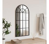 vidaXL Wall Mirror Black 40x80 cm Arch Iron