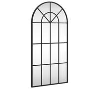 vidaXL Wall Mirror Black 40x80 cm Arch Iron