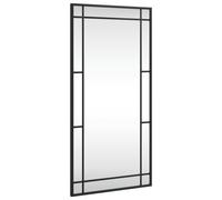 Vidaxl Wall Mirror Black 40X80 Cm Rectangle Iron